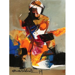 Mashkoor Raza, 12 x 16 Inch, Oil on Canvas, Figurative Painting, AC-MR-187